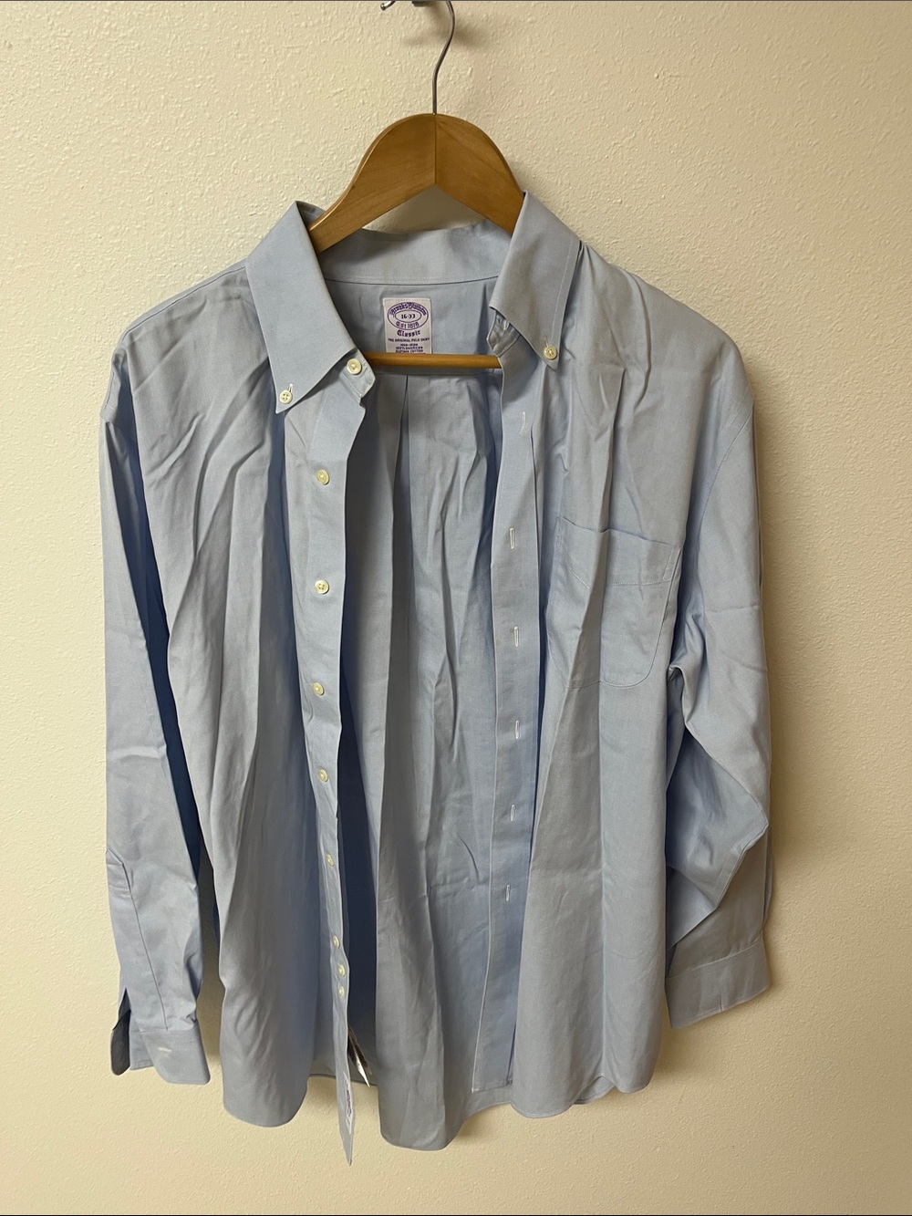 Brooks Brothers Pale Blue Button-Down Dress Shirt